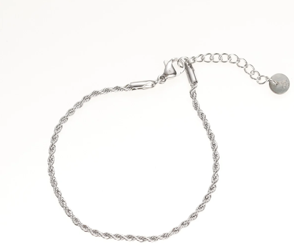 Armband twisted Edelstahl Karabiner