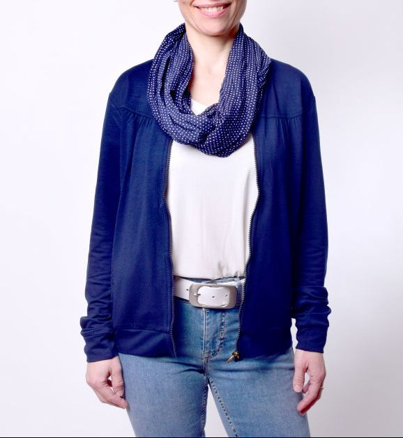 Sweatjacke marine Baumwolle