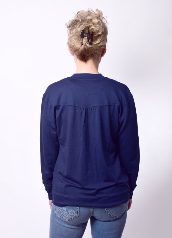 Sweatjacke marine Baumwolle
